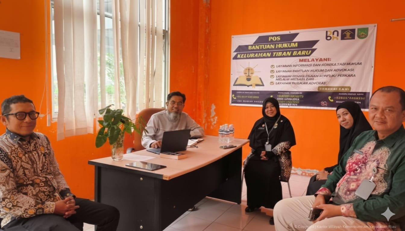 Perkuat Akses Keadilan Hingga Kelurahan, Kanwil Kemenkum Kepri Bina Pembentukan Posbankum di Tiban Baru Batam